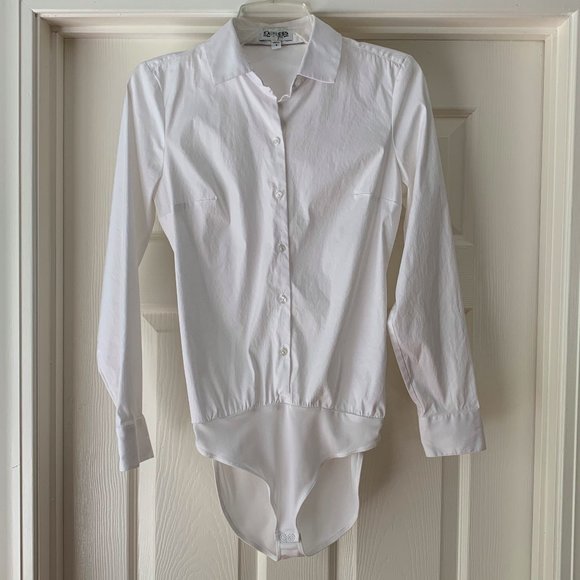 Tops | Express Buttonup Bodysuit | Poshmark